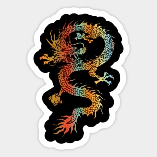 Japanese Dragon Vintage Demon Retro 104 Sticker